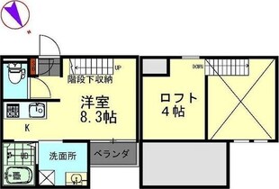 コスモハイツ安城Aの物件間取画像